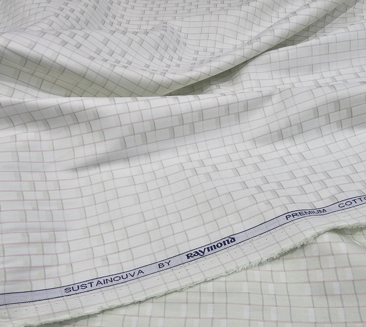 Raymond Sustainouva Cotton-Bamboo Unstitched Shirting Fabric (Light Green)
