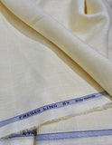 Raymond Fresco Lino Pure Linen Unstitched Shirting Fabric (Light Yellow)