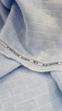 Raymond Fresco Lino Pure Linen Unstitched Shirting Fabric (Light Sky Checkered)