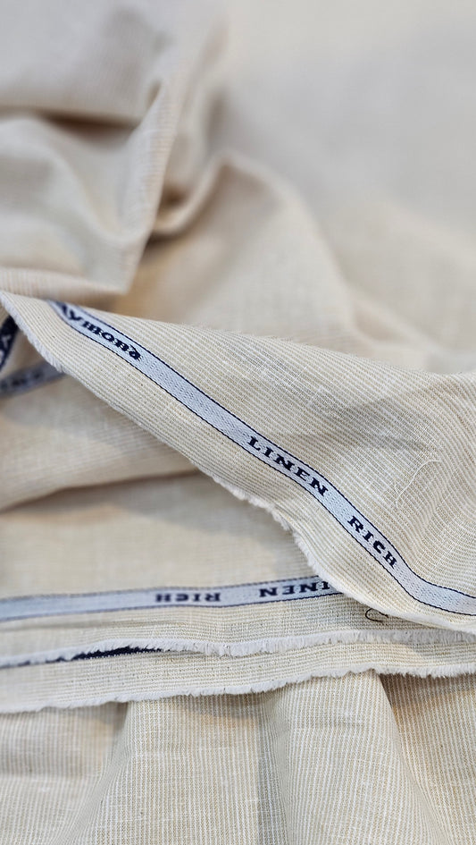 Raymond Fresco Lino Pure Linen Unstitched Shirting Fabric (Light Beige)