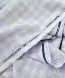 Raymond Fresco Lino Pure 80 Lea Linen Unstitched Shirting Fabric (Light Purple Checkered)