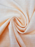 Raymond Exotic Pure Linen Checkered Unstitched Shirting Fabric (Light Peach)