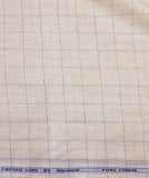 Raymond Exotic Pure Linen Checkered Unstitched Shirting Fabric (Light Yellow)