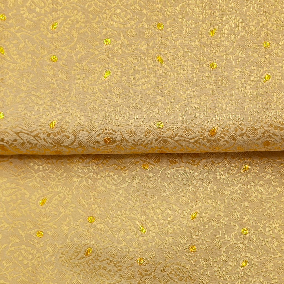 Vaibhav's Creations Ethnic Jacquard Kurta Fabric (Haldi Yellow)