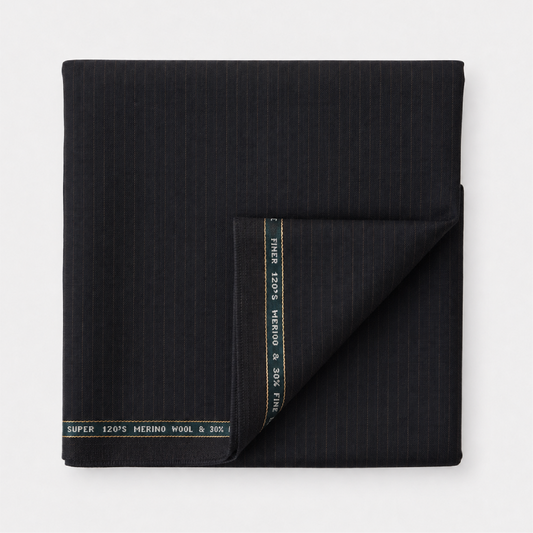 Raymond Lexican Merino Wool 130 Unstitched Suiting Fabric (Dark Teal with Red Checks)