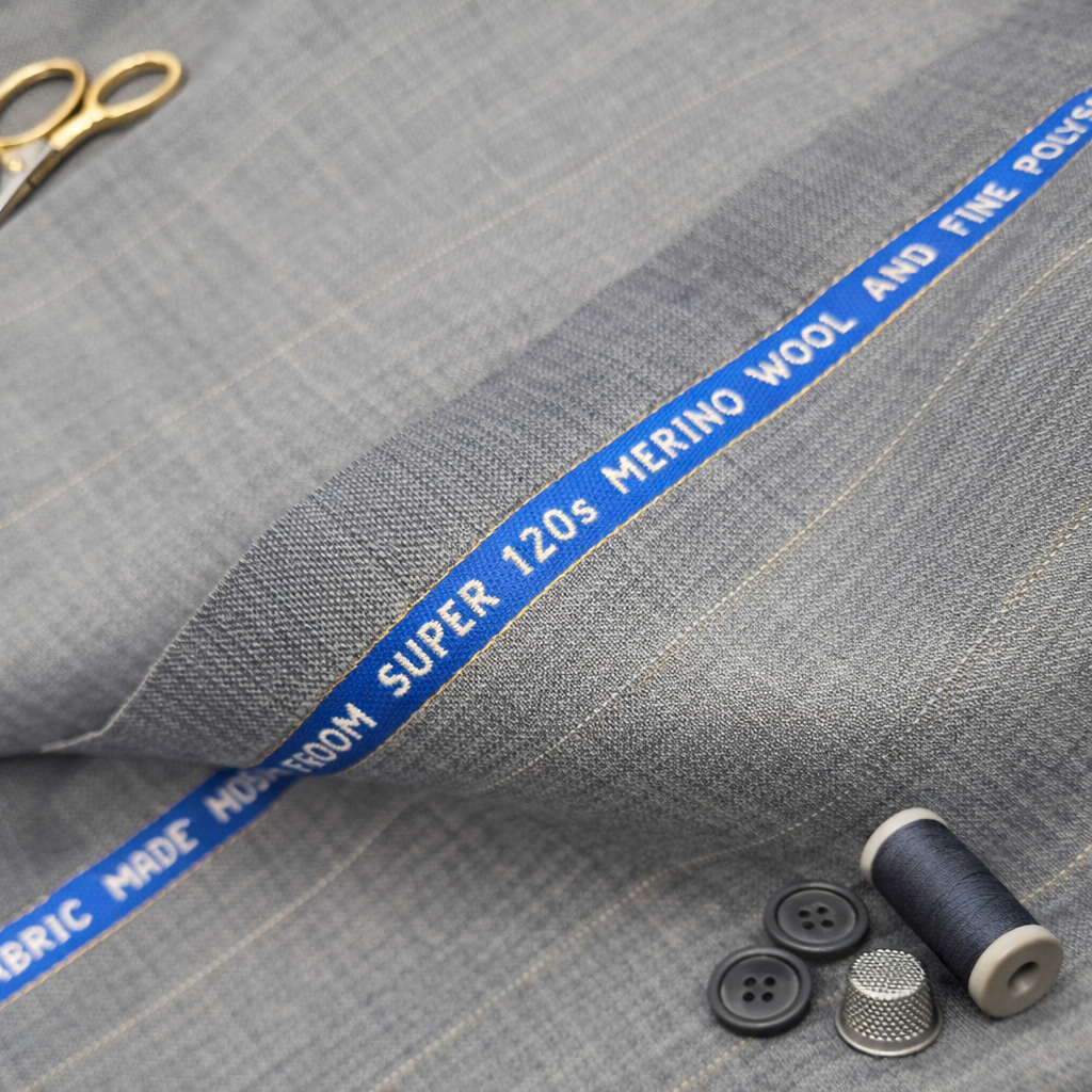 Raymond Regal Gaze Unstitched 120s Merino Wool Suiting Fabric (Dusty Grey)
