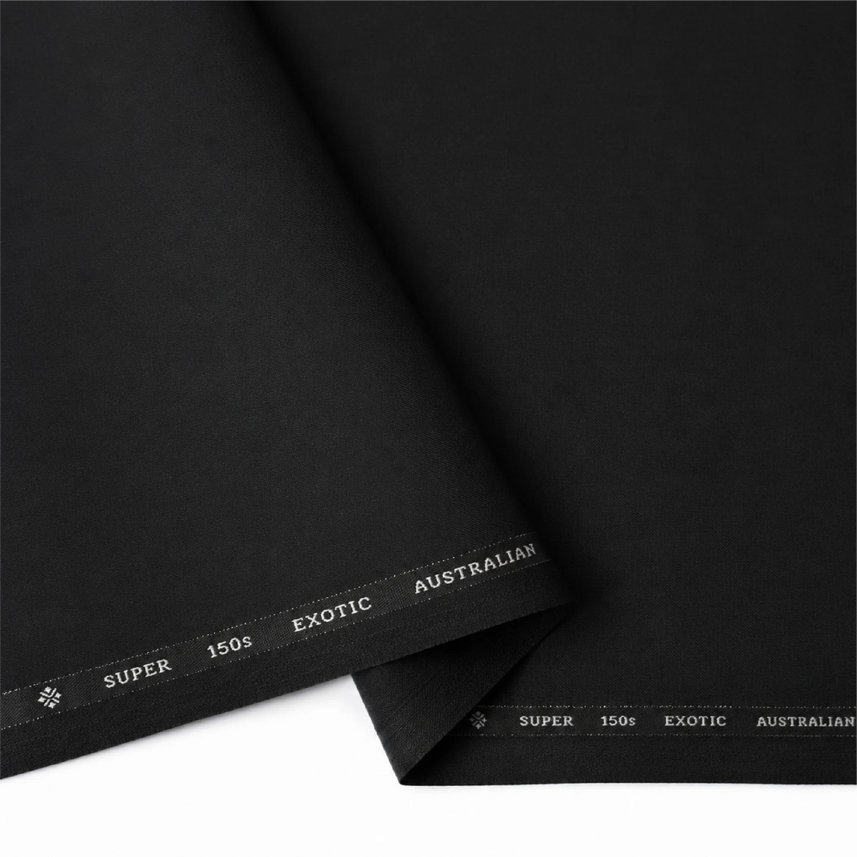 OCM Aristo Merino Wool 150 black fabric with smooth fine texture