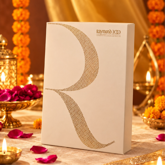 Raymond Premium Suit Gift Pack - Suiting & Shirting Fabric with Tie, Pocket Square & Cufflinks