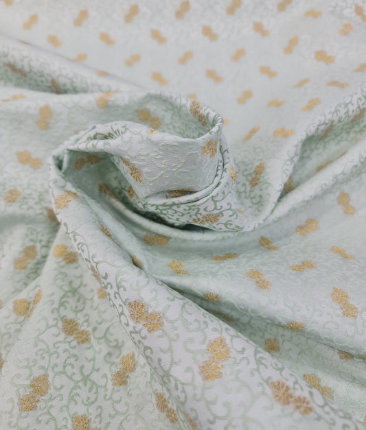 Raymond Celebraze Premium Jacquard Sherwani Fabric (Light Green)