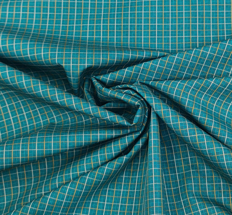 Raymond Techno Stretch Premium Cotton Unstitched Shirting Fabric (Dark Green)