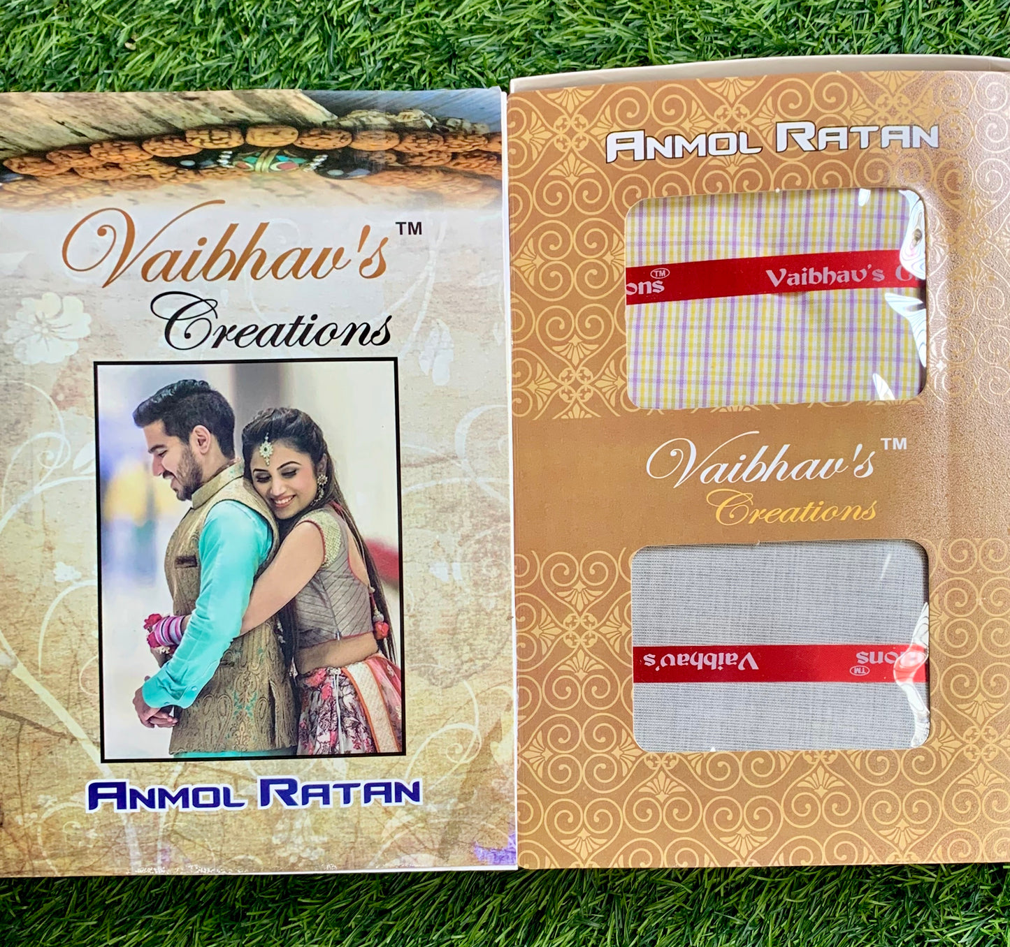 Vaibhav's Creations Anmol Ratan Gift Pack of Unstitched Shirt & Trouser Fabrics