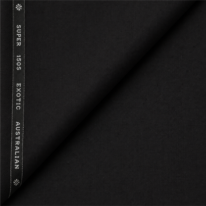 OCM Aristo Merino Wool 150 Unstitched Suiting Fabric (Black)