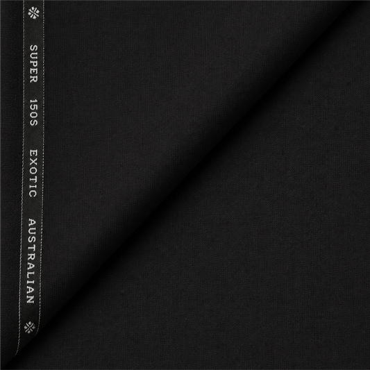 OCM Aristo Merino Wool 150 Unstitched Suiting Fabric (Black)