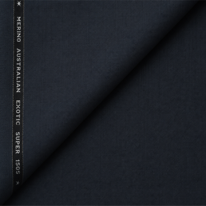 OCM Aristo Merino Wool 150 Unstitched Suiting Fabric (Dark Navy Blue)