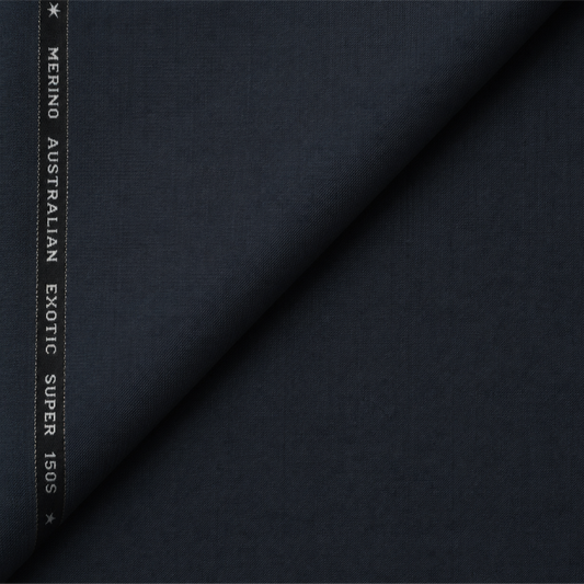 OCM Aristo Merino Wool 150 Unstitched Suiting Fabric (Dark Navy Blue)
