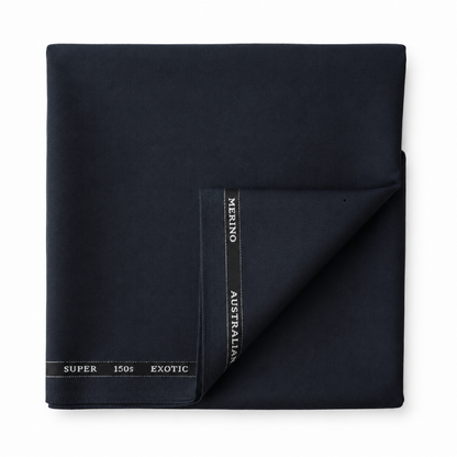 OCM Aristo Merino Wool 150 Unstitched Suiting Fabric (Dark Navy Blue)