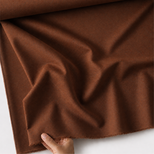 Raymond Bellismo Unstitched Suiting Fabric (Rust Brown with Self Micro Checks)