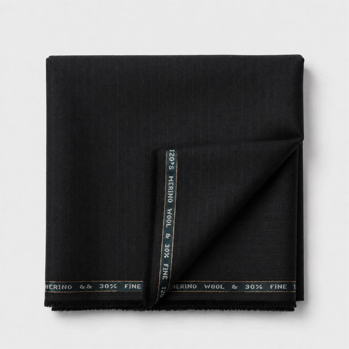 Raymond Luxolite Merino Wool 120 Unstitched Suiting Fabric (Dark Brown with Pinstripes)