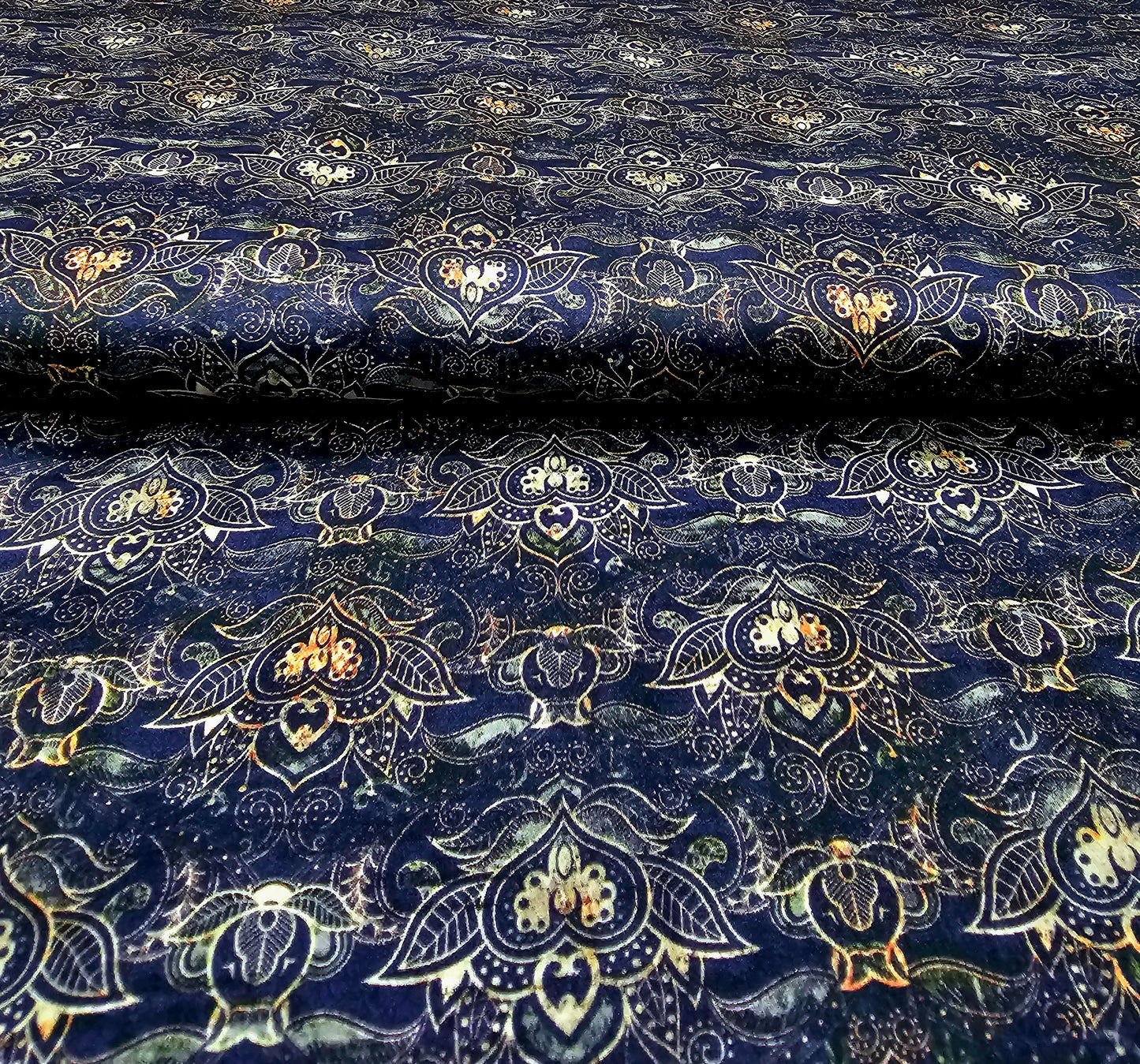 Raymond Ink Cotton Printed Unstitched Shirting Fabric (Dark Blue)
