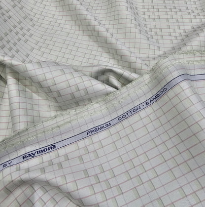 Raymond Sustainouva Cotton-Bamboo Unstitched Shirting Fabric (Light Green)