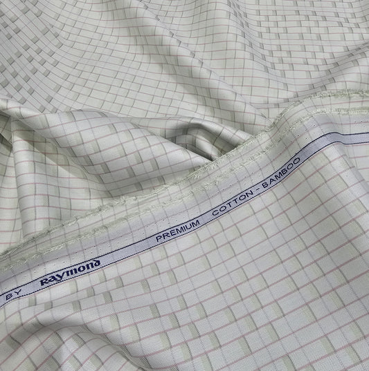 Raymond Sustainouva Cotton-Bamboo Unstitched Shirting Fabric (Light Green)