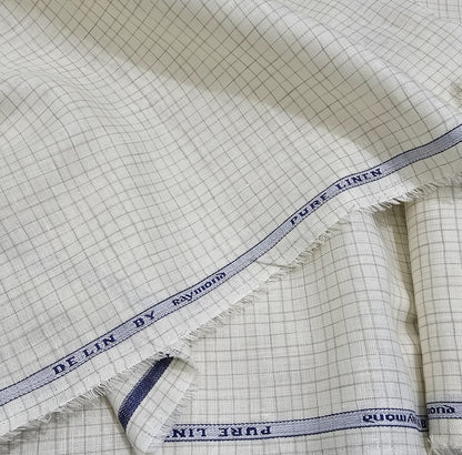 Raymond DeLin Pure Linen Unstitched Shirting Fabric (Light Yellow)