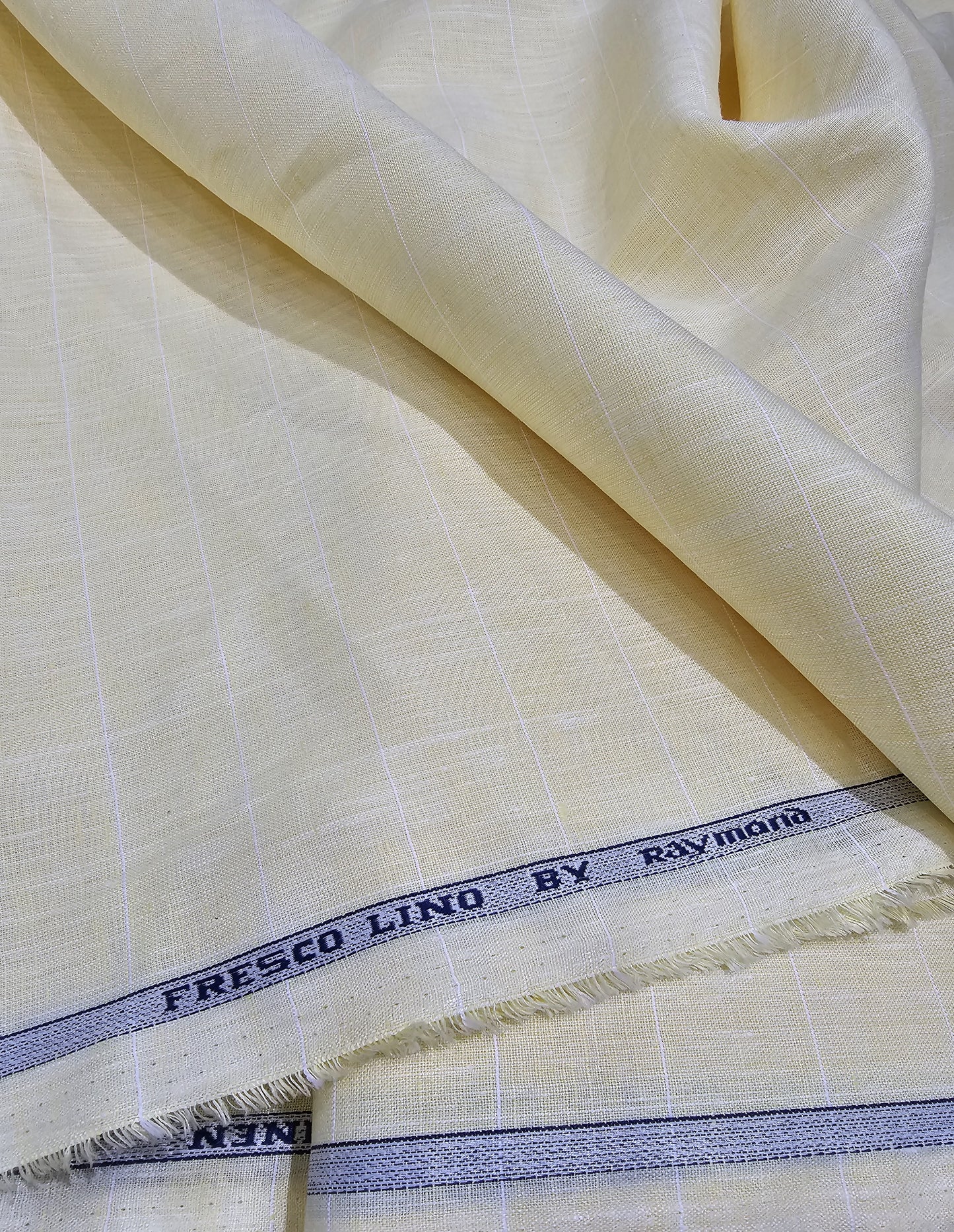 Raymond Fresco Lino Pure Linen Unstitched Shirting Fabric (Light Yellow)