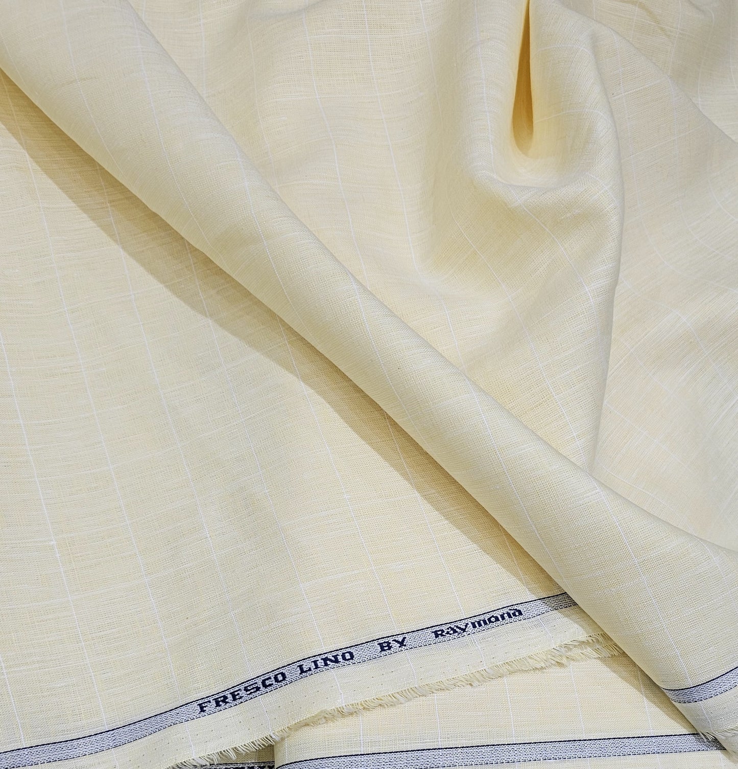 Raymond Fresco Lino Pure Linen Unstitched Shirting Fabric (Light Yellow)