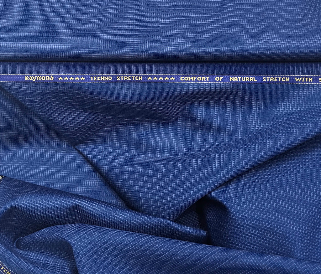 Raymond Men's Wool super 90s Premium Solid Trouser Fabric(Peacock Blue)