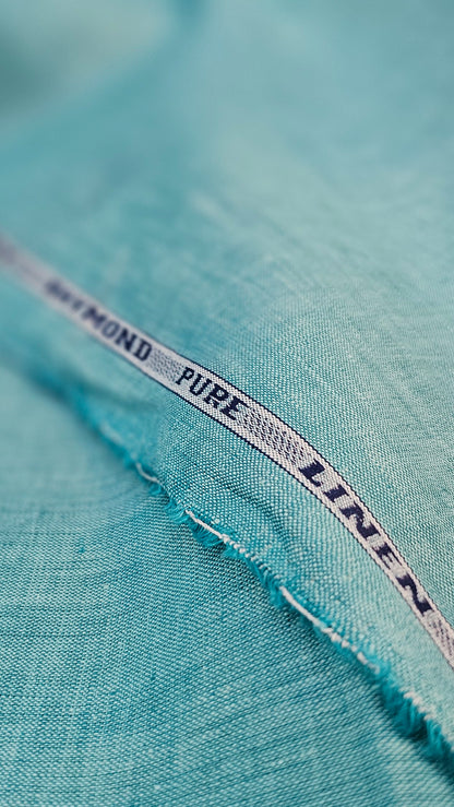 Raymond Cyprus Pure Linen Unstitched Shirting Fabric (Turquoise)