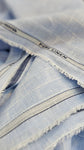 Raymond Fresco Lino Pure Linen Unstitched Shirting Fabric (Light Sky Checkered)
