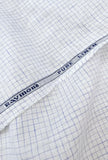 Raymond Exotic Pure Linen Mini Check Unstitched Shirting Fabric (White)