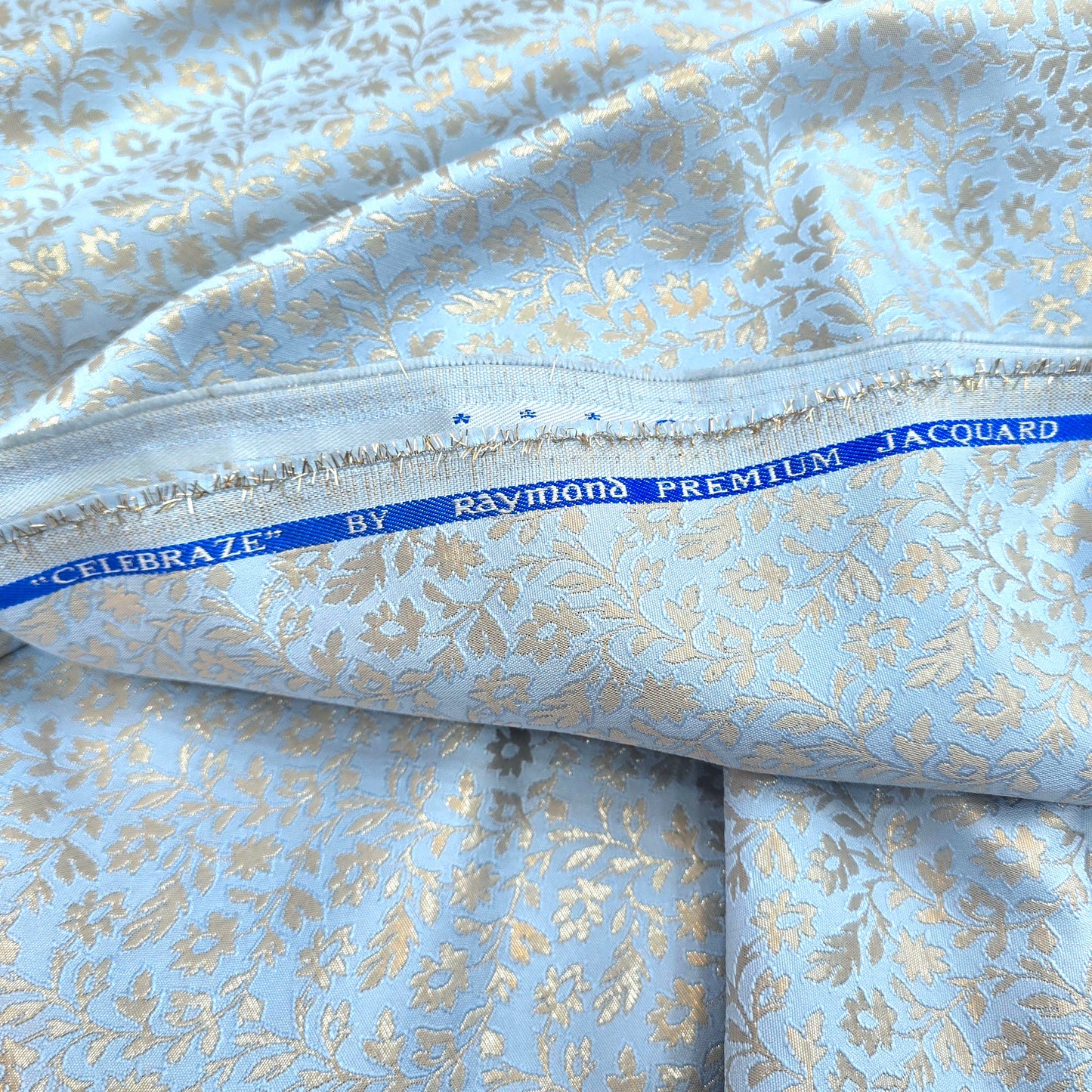 Raymond Celebraze Premium Jacquard Fabric (Blue Sea)