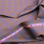 Raymond Regal Gaze Unstitched 120s Merino Wool Suiting Fabric (Maroon & Blue)