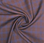 Raymond Regal Gaze Unstitched 120s Merino Wool Suiting Fabric (Maroon & Blue)