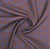 Raymond Regal Gaze Unstitched 120s Merino Wool Suiting Fabric (Maroon & Blue)