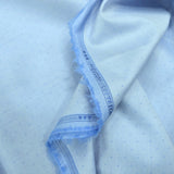 Vaibhav's Creations Cotton-Rich Dotted Unstitched Shirting Fabric (Light Blue)