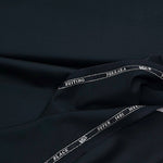 Ferrara Unstitched Super 140s Pure Merino Wool Suiting Fabric (Black)