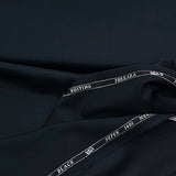 Ferrara Unstitched Super 140s Pure Merino Wool Suiting Fabric (Black)