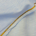 Vaibhav's Creations Premium Italian Cotton-Linen Unstitched Shirting Fabric (Light Sky)