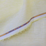 Vaibhav's Creations Premium Italian Cotton-Linen Unstitched Shirting Fabric (Light Yellow)