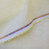 Vaibhav's Creations Premium Italian Cotton-Linen Unstitched Shirting Fabric (Light Yellow)