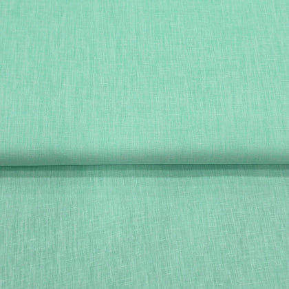 Vaibhav's Creations Premium Italian Cotton-Linen Unstitched Shirting Fabric (Sea-Green)