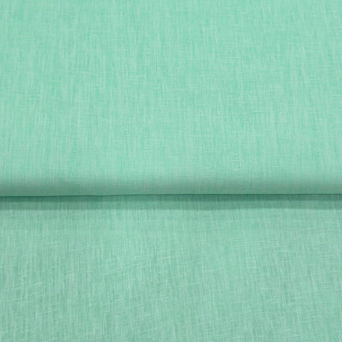Vaibhav's Creations Premium Italian Cotton-Linen Unstitched Shirting Fabric (Sea-Green)
