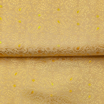 Vaibhav's Creations Ethnic Jacquard Kurta Fabric (Haldi Yellow)