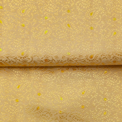 Vaibhav's Creations Ethnic Jacquard Kurta Fabric (Haldi Yellow)