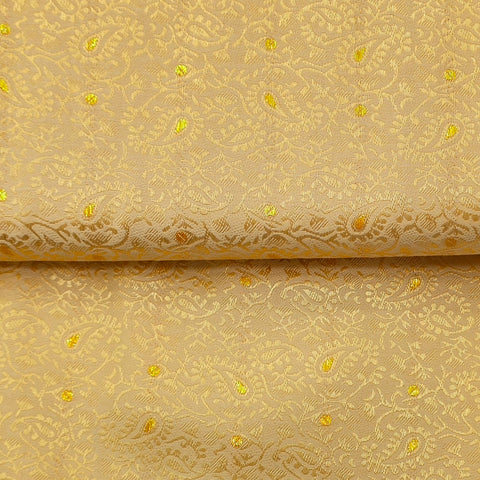 Vaibhav's Creations Ethnic Jacquard Kurta Fabric (Haldi Yellow)
