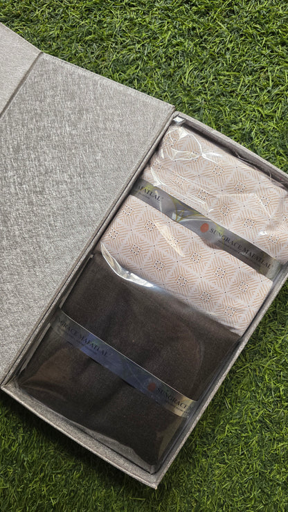 Sungrace Mafatlal Premium Gift Pack of Unstitched Shirt & Trouser Fabrics