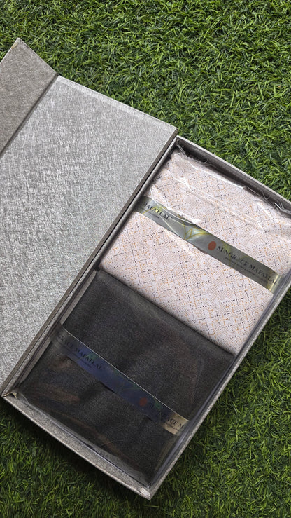 Sungrace Mafatlal Premium Gift Pack of Unstitched Shirt & Trouser Fabrics