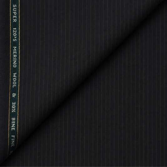 Raymond Lexican Merino Wool 130 Unstitched Suiting Fabric (Dark Teal with Red Checks)
